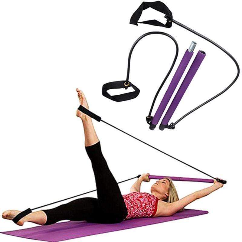 Barra Premium 3 em 1 com Elástico para Pilates